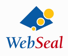 Web seal logo white background